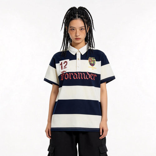 American Lapel Rubber Print T-Shirt